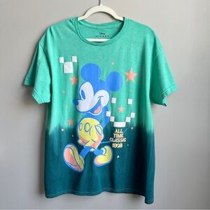 Mickey Mouse T-shirt Women's Large Mint Green Disney World Disneyland Resort Top